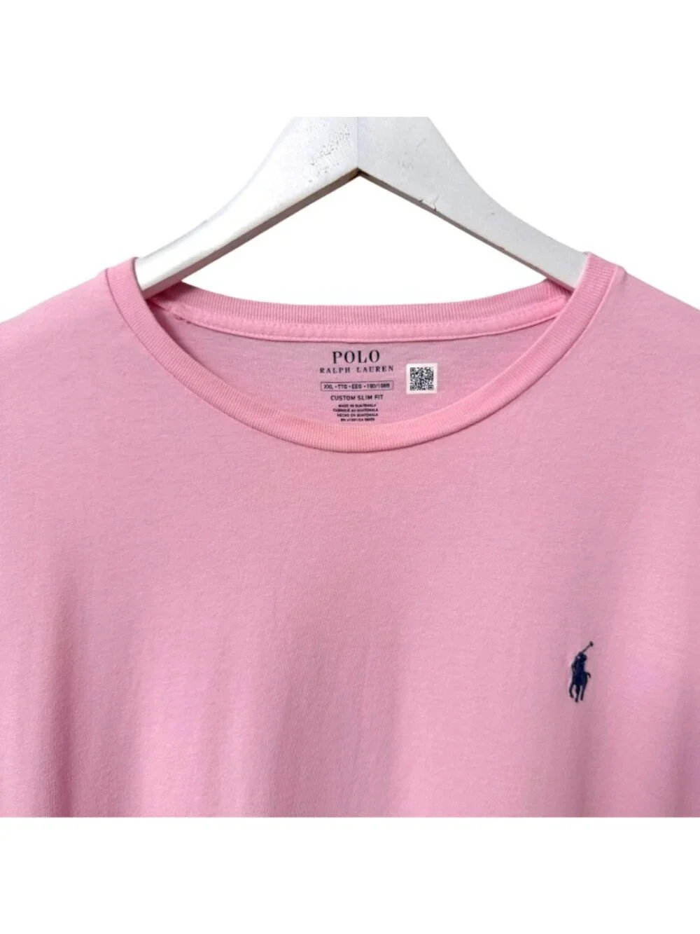 Polo Ralph Lauren Mens T-shirt XXL Pink Crew Neck Tee Pony Logo 100% Cotton